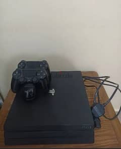 playstation 4 pro 1tb with two controllers 0