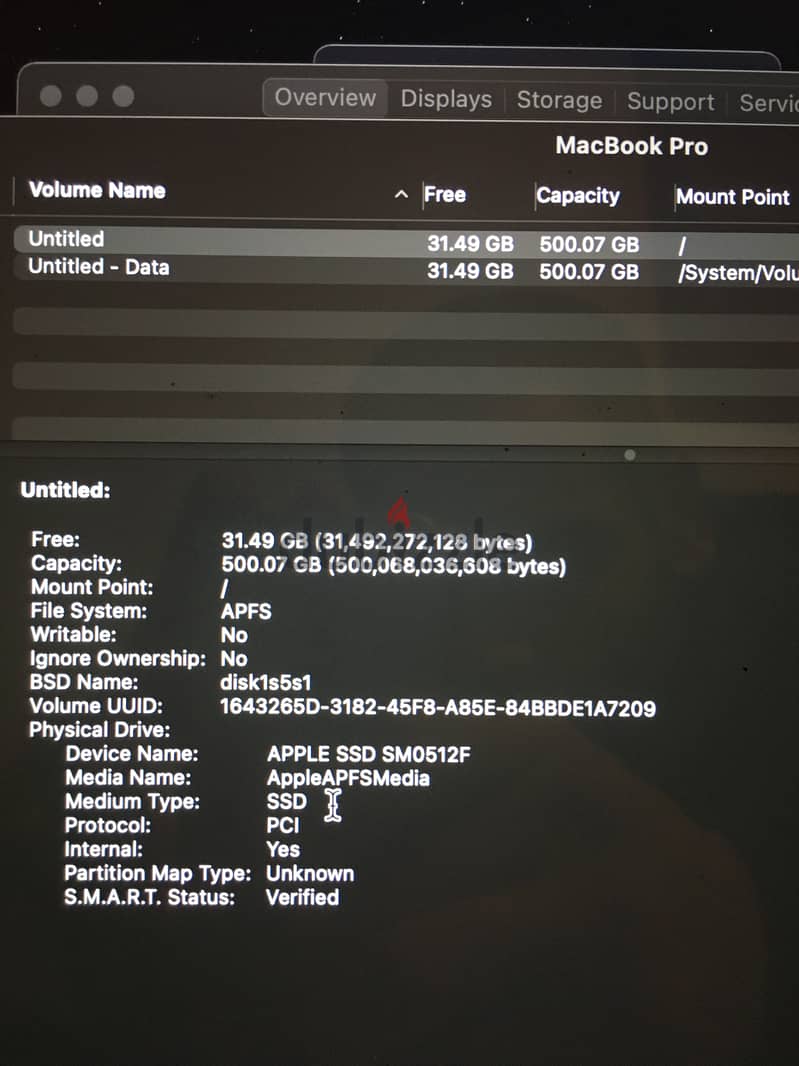 Macbook pro retina mid 2014 15" i7-512G-16G - Nvidia 2G 7