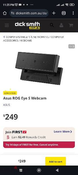 ASUS ROG Eye 1080P 60fps USB Webcam With Beamforming Microphone 4