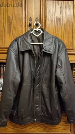 Genuine leather men's jacket C&A  جاكت جلد طبيعي رجالي