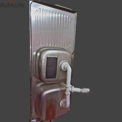 حوض مطبخ استنلس ٢ عين  وصفاية بمشتملاته