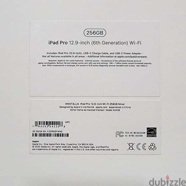 iPad Pro M2 6th Gen 2023 256 GB Brand New -  جديد 1