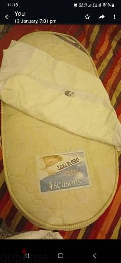 مرتبة سوست لسرير اطفال براند تاكي  حالة ممتازة استعمال  شهربن تلاتة 0