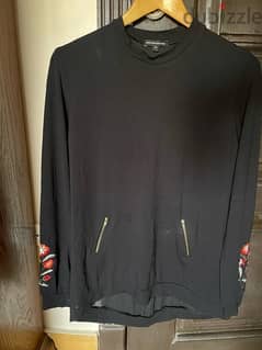 Black Lycra embroidery blouse Used like new 0