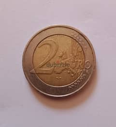 عملة معدنية 2 يورو عام 2002 م .