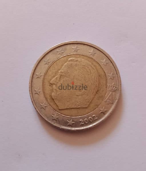 عملة معدنية 2 يورو عام 2002 م . 1