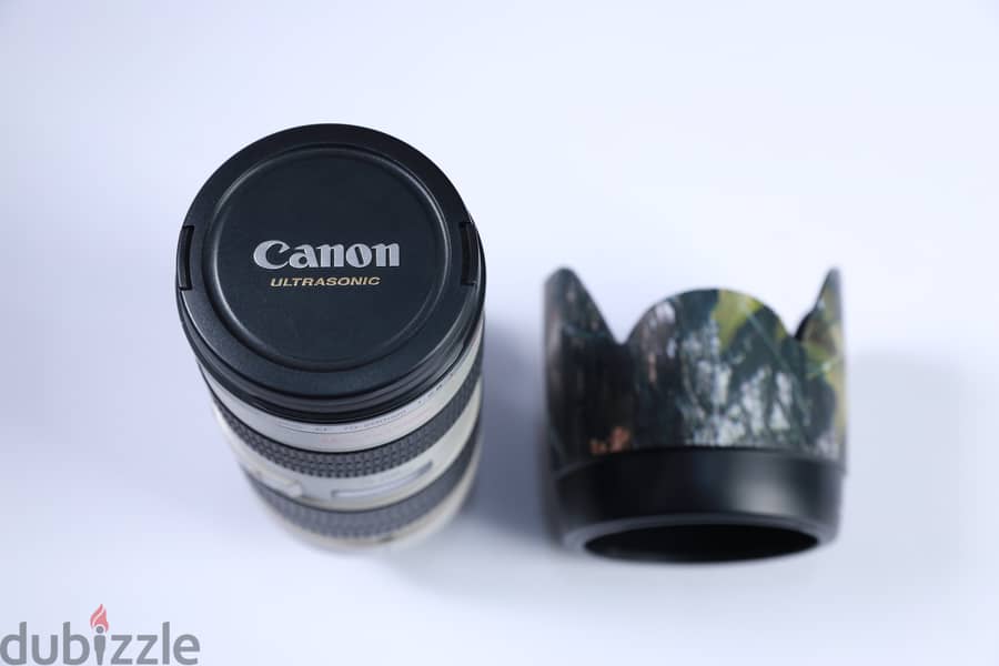 Lens canon 70-200 f2.8 ii بالكابين والهود الاوريجنال  بضمان تجربه بدون 7