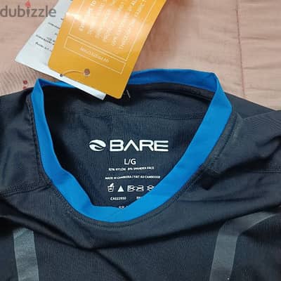 تي شيرت غطس جديد لم يستخدم مقاس L ماركه baresports