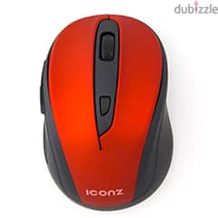 ICONZ Wireless 6 Buttons Mouse, Red - Imn-WM03R 0