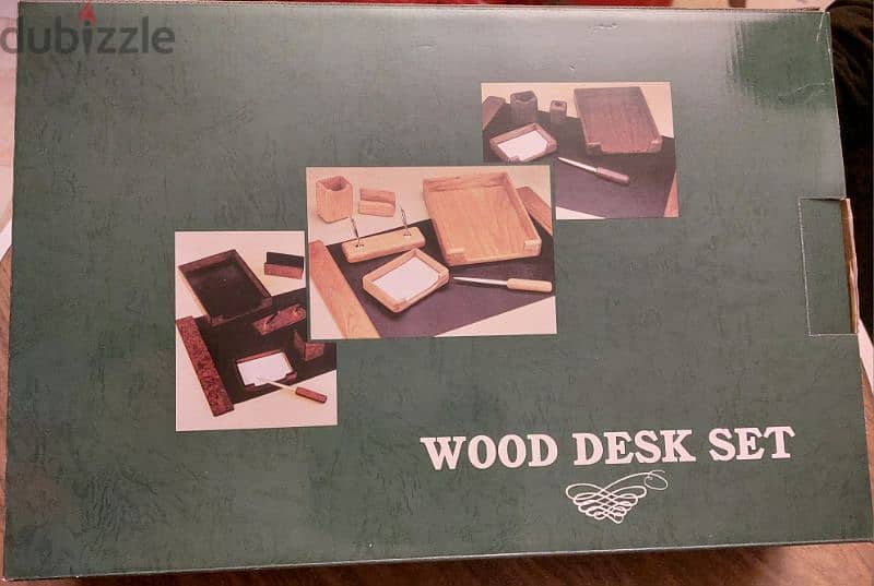 طقم ادوات مكتب ٦ قطع ماركة wood desk +قلمين 2
