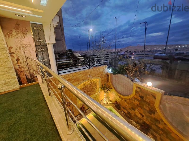 دوبلكس  فندقي روعة من الجمال على السور مباشره فيو الاهرامات 13