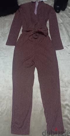 ribbed winter pink and purple jumpsuit umpsuit