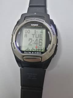 ساعة كاسيو يابانى بكاميرا Casio Camera Color Date  Men Black 2411 WQV- 0