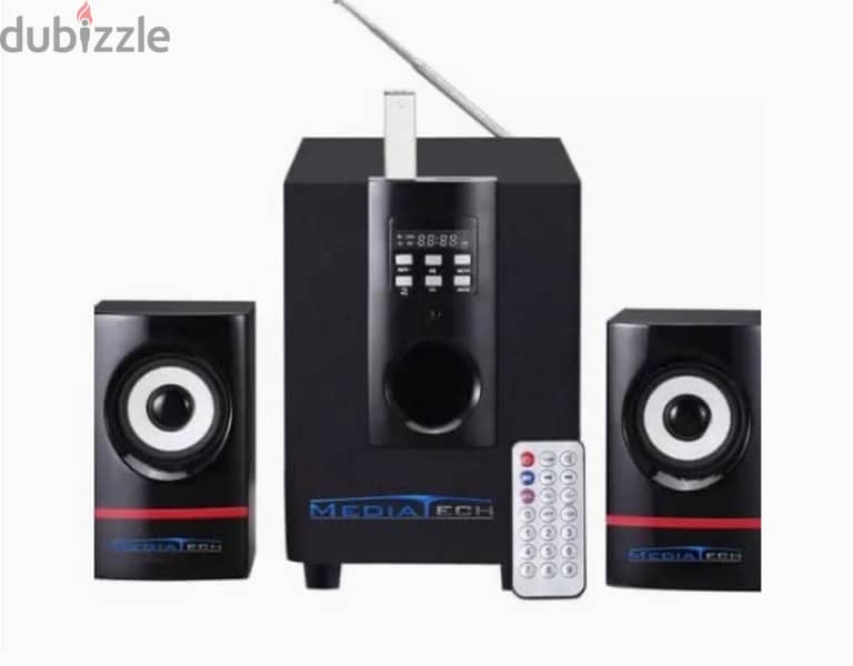 Media Tech MT325 Subwoofer 2.1 With USB/SD/Remote,  AUX,3700w 0