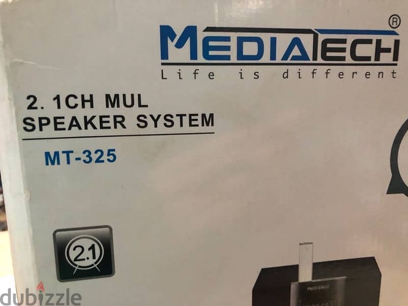 Media Tech MT325 Subwoofer 2.1 With USB/SD/Remote,  AUX,3700w 1