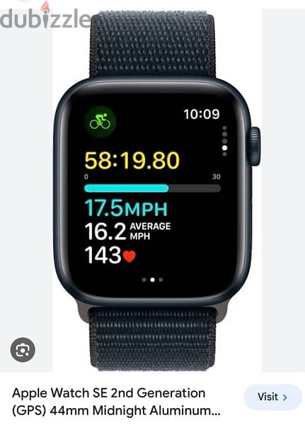 Apple Watch SE (2nd Gen) 44mm Midnight SL GPS 12