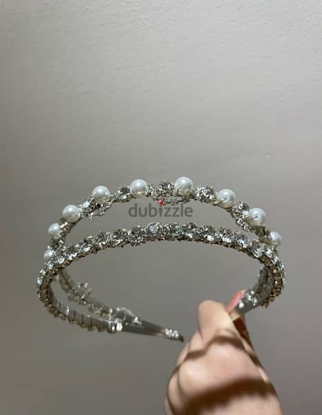 Bridal crown /headpiece from pearls and crystals 1