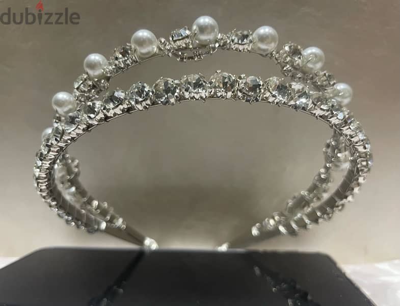 Bridal crown /headpiece from pearls and crystals 2