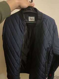 ZARA navy waterproof jacket for sale 0