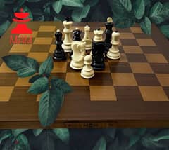 Luxury Zagreb pieces + DGT style wooden board + bag شطرنج فائق الجوده 0