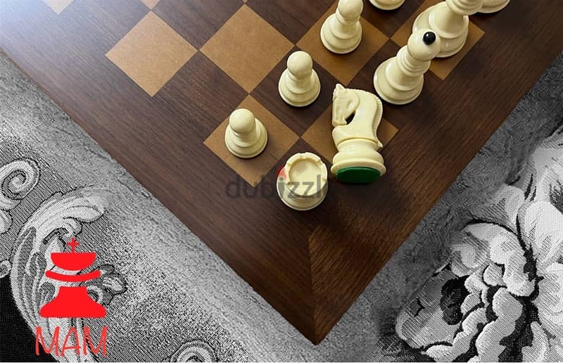 Luxury Zagreb pieces + DGT style wooden board + bag شطرنج فائق الجوده 2