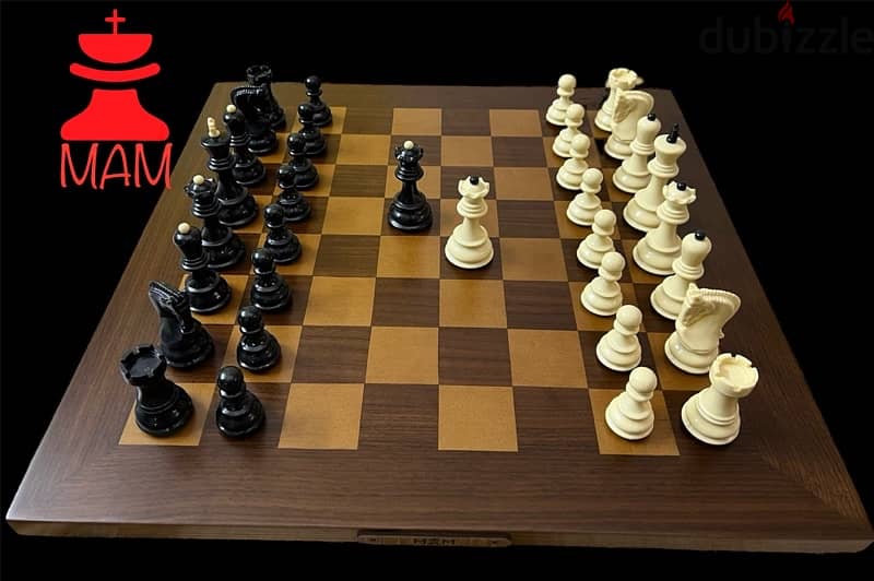 Luxury Zagreb pieces + DGT style wooden board + bag شطرنج فائق الجوده 3
