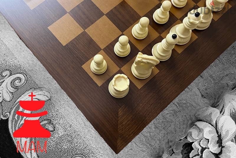 Luxury Zagreb pieces + DGT style wooden board + bag شطرنج فائق الجوده 6
