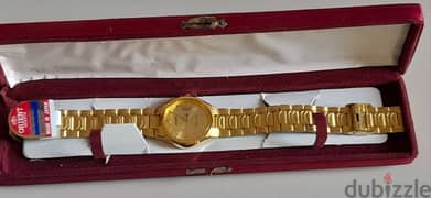 New Orient watch Golden colorساعه اورينت جديدة  لون ذهبي جديد 0