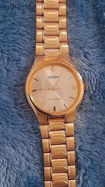 New Orient watch Golden colorساعه اورينت جديدة  لون ذهبي جديد 3