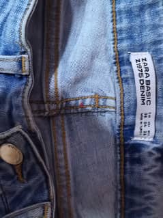 Zara embroidered torn skinny jeans 0