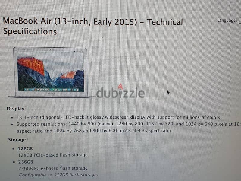 apple Macbook air 2015 1