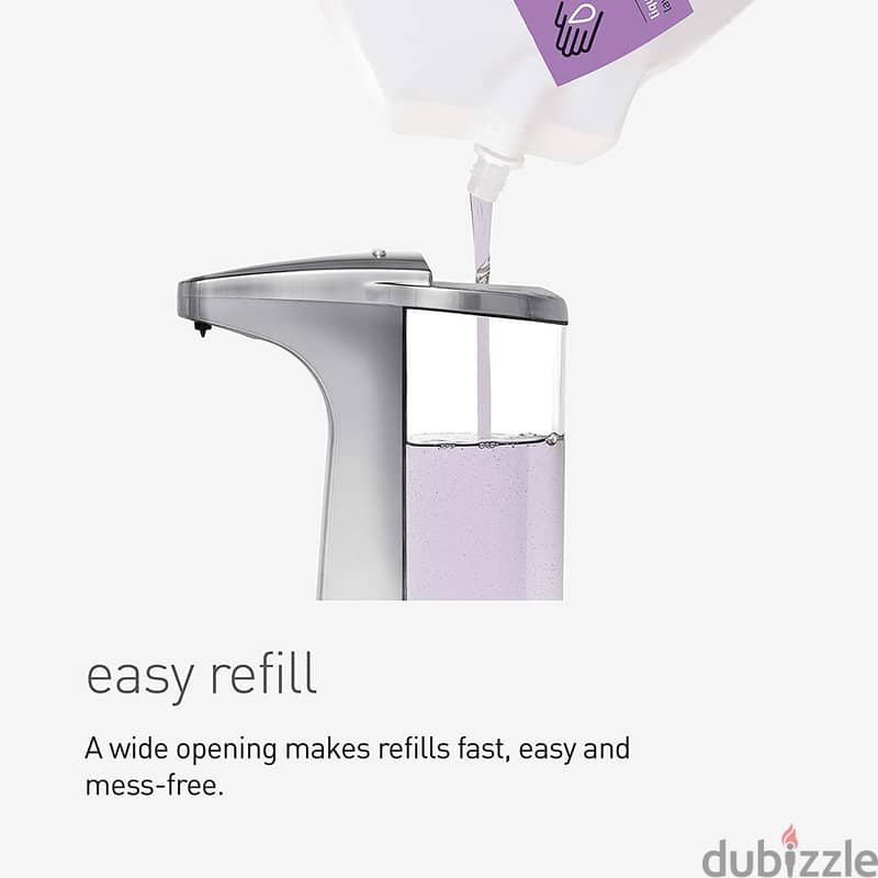 simplehuman 8 oz. Touch-Free Sensor Liquid Soap Pump Dispenser 3