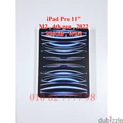 iPad Pro 11 M2 2022 256GB WiFi Silver جديد متبرشم ضمان الوكيل