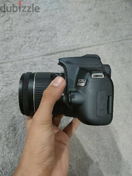 camera canon250d + lens 18/55 2