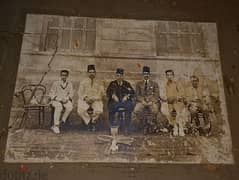 صوره فوتوغرافية قديمة مدرسه السعيديه 1925 فريق التنس نترات فضه 60*40 0