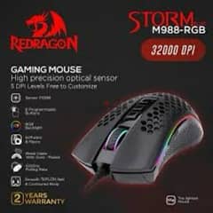 Redragon M988 Storm Elite RGB Gaming Mouse - 85g