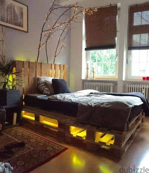 سرير بالتات خشب للاثاث 1