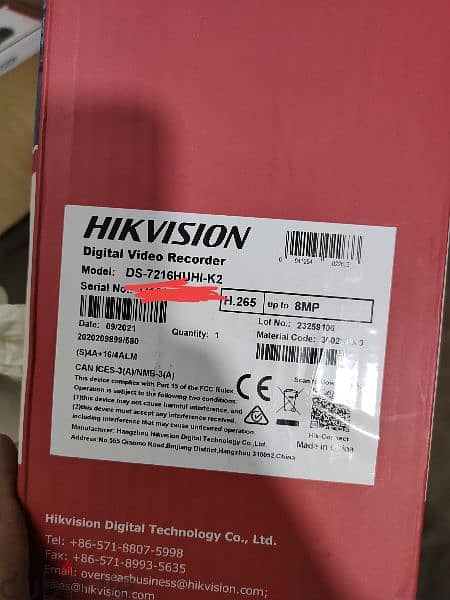 DVR HIKVISION DS-7216HUHI-K2 16CH 5MP (Up to 8MP) 4K-Support Audio 1