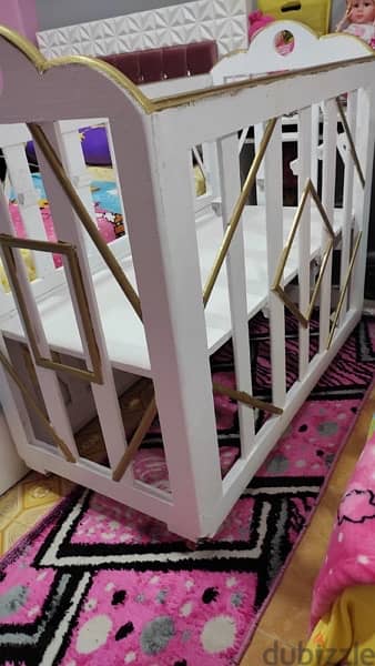سرير اطفال خشب يفتح علي سرير الام عمولة 2