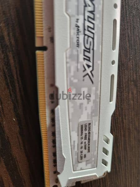 Ram Ballistix White 8 Gb, 3000 mhz 10