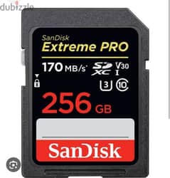 SanDisk Extreme Pro SD UHS I 256GB Card 0