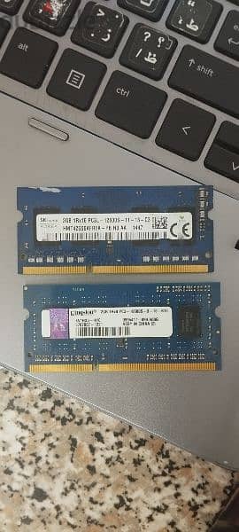 2x 2GB laptop ram ddr3 سعر القطعتين معا ٣٠٠ جنيه 1