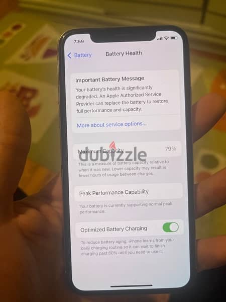 iphone x,64g,79% battery health,original screen 4