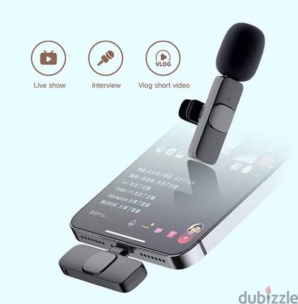 K8 Wireless Microphone 2.4GHz 2 in 1 Digital Mini Portable مايك 1