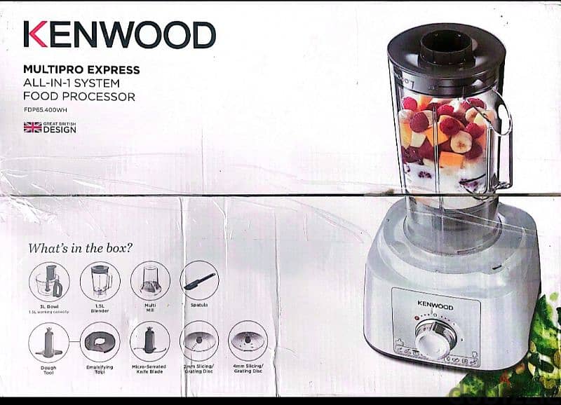 Kenwood fdp65.400wh, food processor; 1000 watts (New in Box) 5