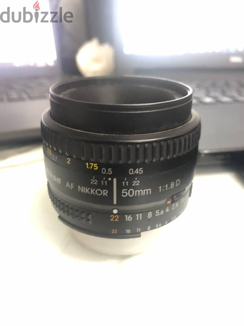 Camra Lens Nikon 50 MM - 1.8 - عدسة نيكون 50 ميل فتح عدسة 1.8 2