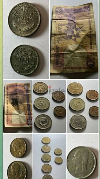 يوجد العديد من العملات الاجنبيه و العربيه القديم منها و الحديث 5