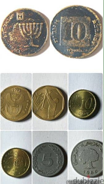 يوجد العديد من العملات الاجنبيه و العربيه القديم منها و الحديث 6