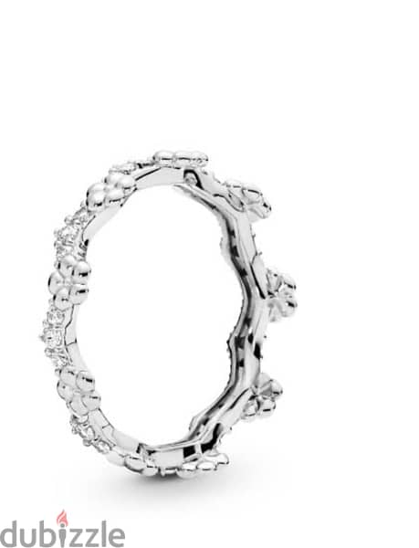 Pandora ring in silver with flowers 4