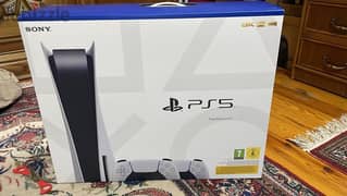 ps5 playstation 5 with 2 controllers جديد متبرشم